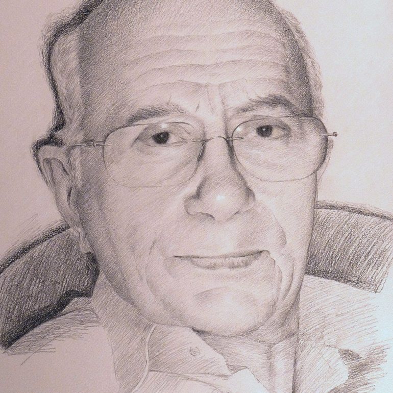 ritratto a matite di grafite