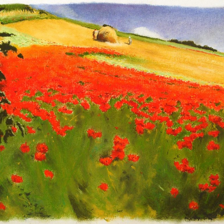 paesaggio a pastelli